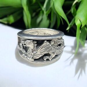 🌺Vintage Sterling Silver Dragon Ring